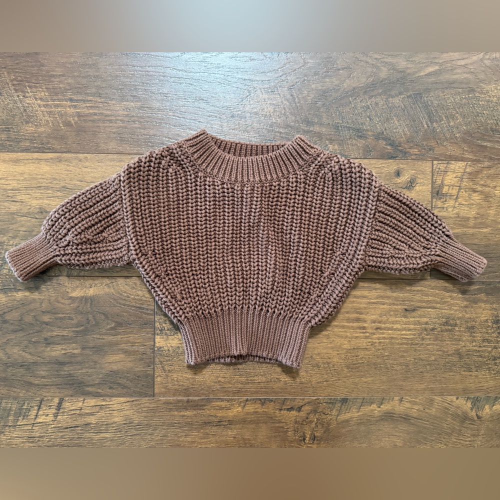 Aziel & Luca Chunky Knit Brown Sweater 0-3m